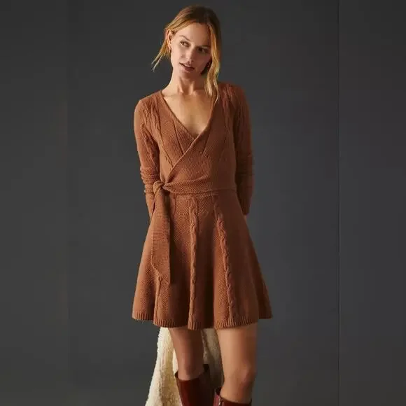 NEW Greylin Elegant Wrap Sweater Dress M - Picture 3 of 5